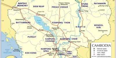 Mapa Kanbodiako errepidea