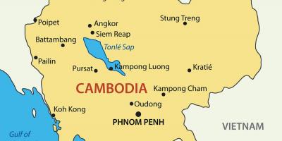 Kanbodiako hirien mapa