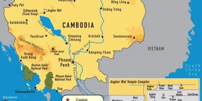 Angkor mapa Kanbodiako